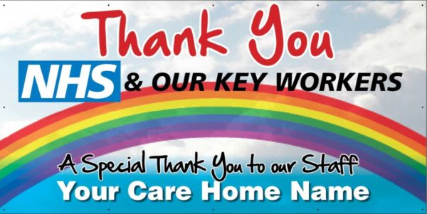ThankYouNHS Thank You NHS and Key Workers vinyl banner    Image of ThankYouNHS