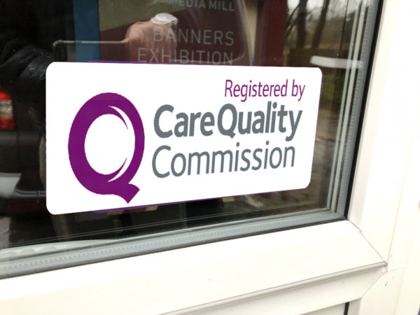 CQC registered window sticker